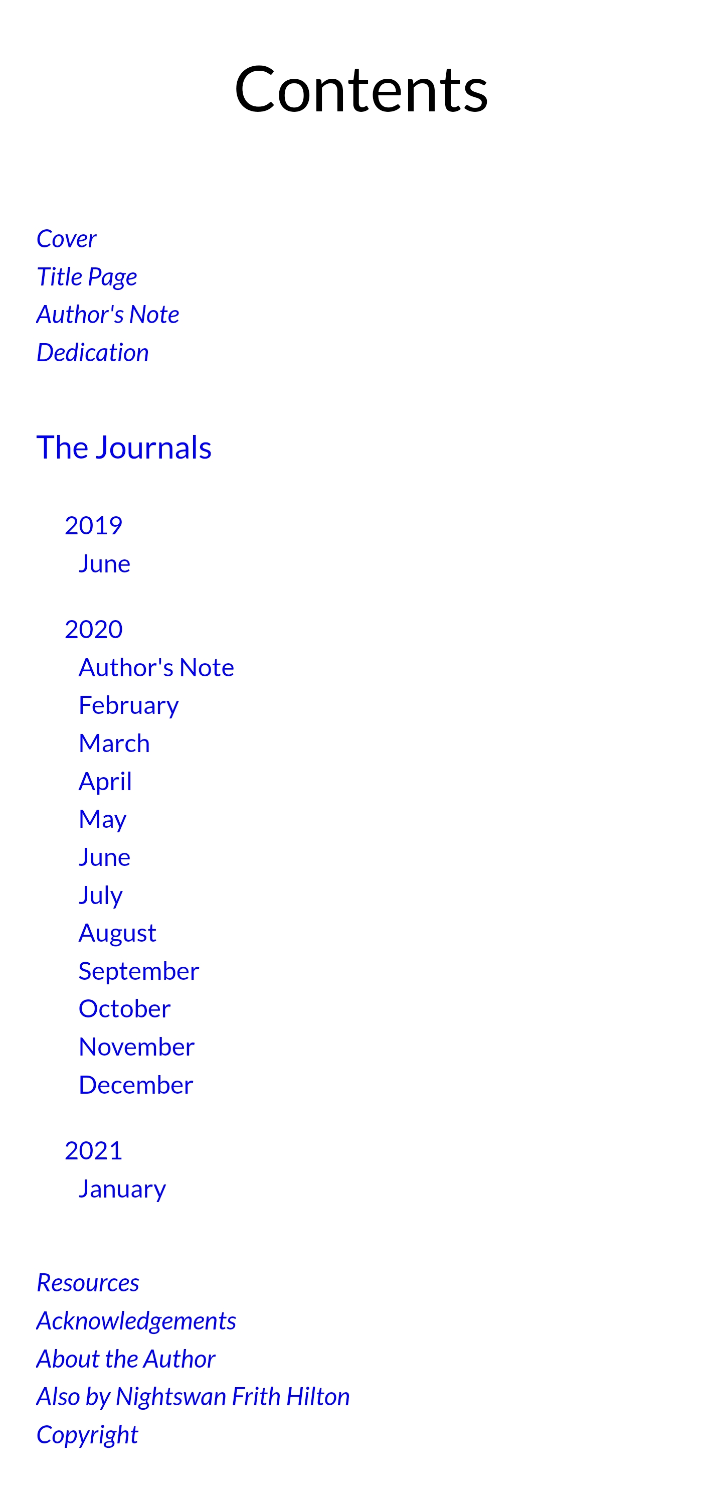 Vision 2020 journal content page